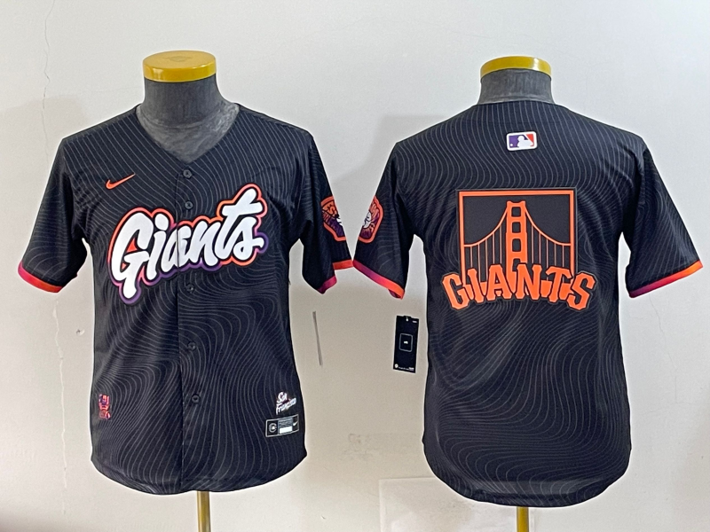 Youth 2025 MLB San Francisco Giants blank black jersey style 8->youth mlb jersey->Youth Jersey